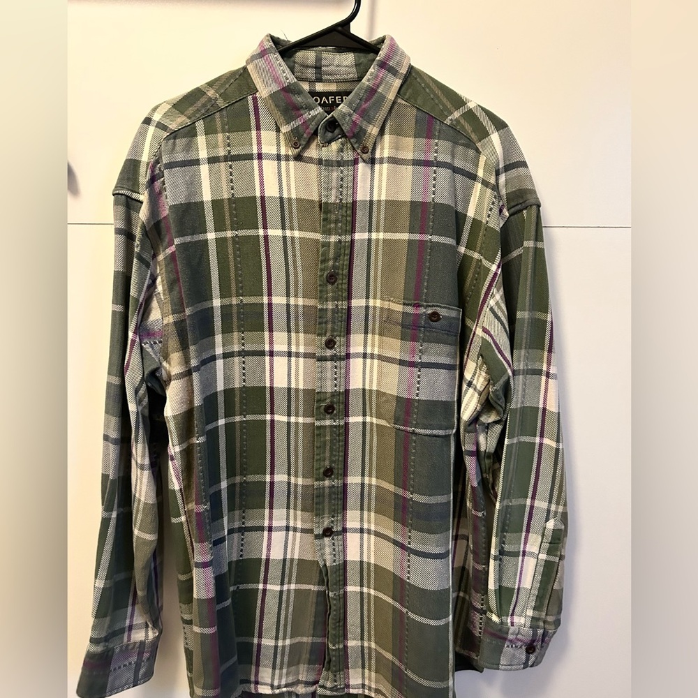 Green Plaid Men's Shirt